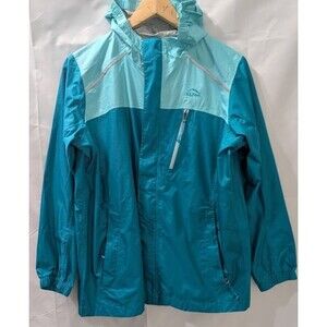 L.L. Bean Women’s Jacket Size XL 18 Blue Waterproof Hooded Outdoor Coat